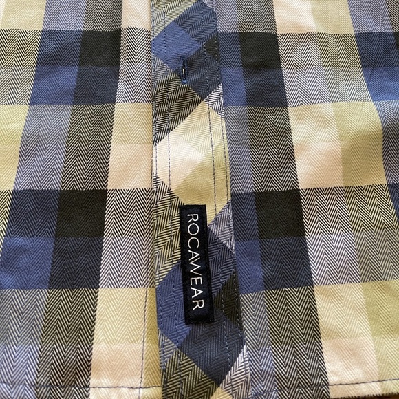 NWT: Rocawear long sleeve, blue/green plaid Sz 3XL - Picture 3 of 10